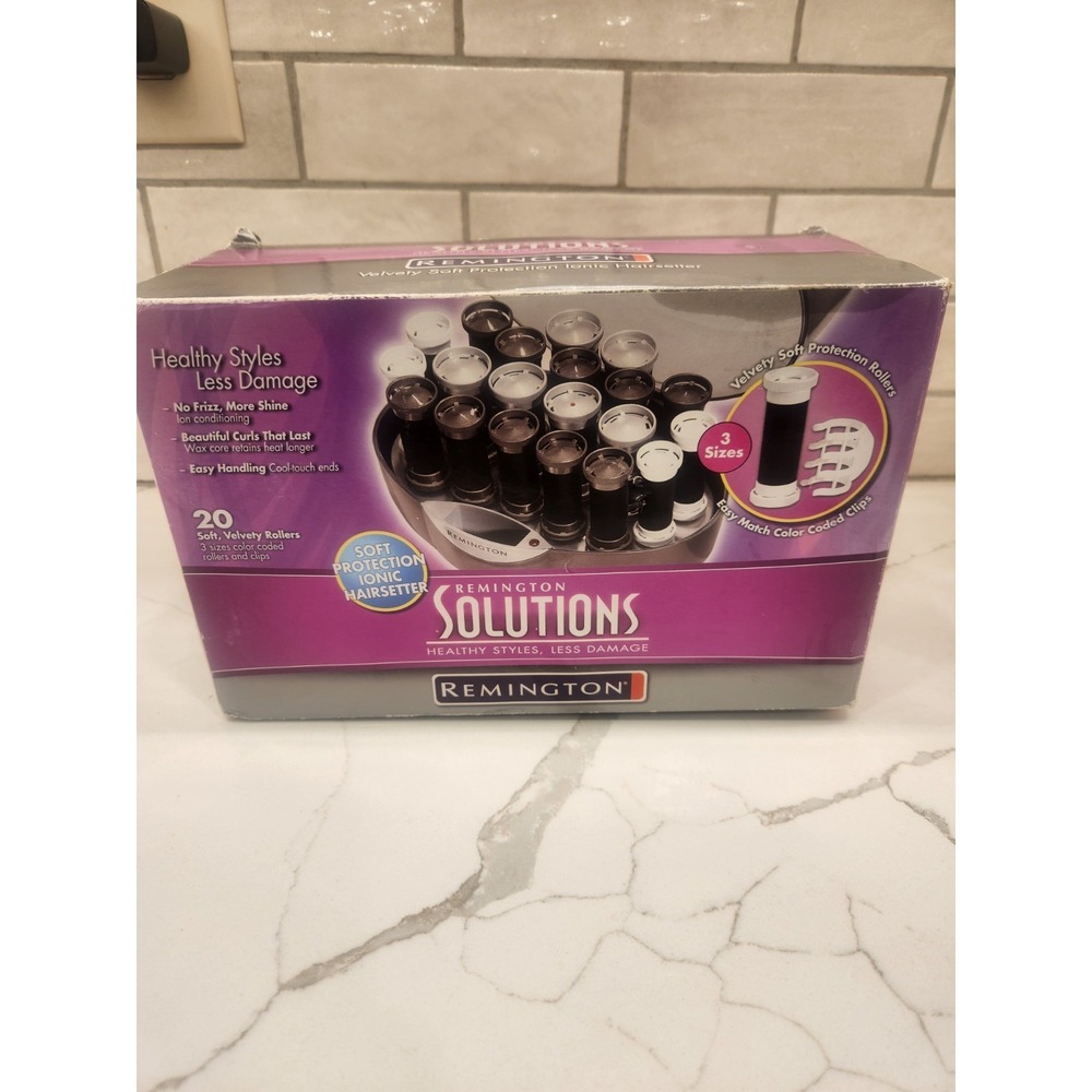 Remington Solutions Ionic Hair Setter Velvet Hot Rollers Curlers KF-20i Pageant